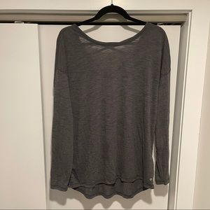 Gray Tall Athletic Long Sleeved Shirt